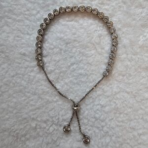 Silver & Stone Adjustable Bolo Chain Bracelet
